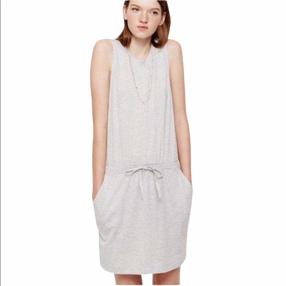 LOU & GREY Casual GREY STRIPED Tank Dress S